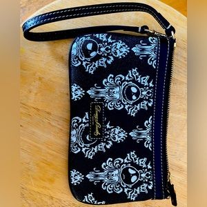 Gently Used Dooney & Burke Jack Skeleton Zipper Wristlet